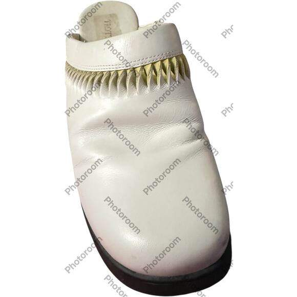 Trotters Twist Women White Slip On Mule Sandals Shoes Size 11 - Picture 2 of 6